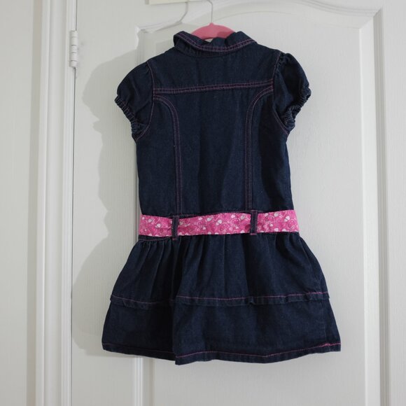 Sanrio Hello Kitty denim belted dress embroidery size 6X - Picture 2 of 10